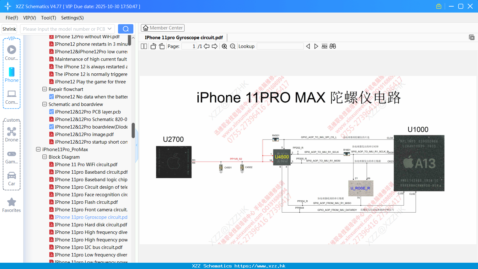 IPhone 11pro Gyroscope Circuit